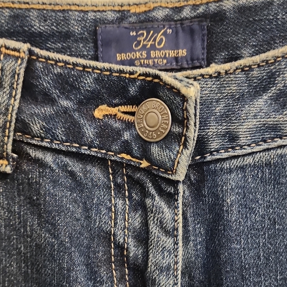 Brooks Brothers Dark Blue Straight Leg Jeans (B21) View 2